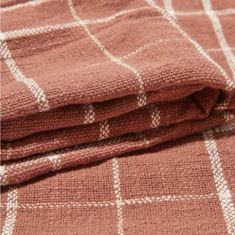 Little Korboose Woven Throw Blanket - Rust color - Picture 5 of 5